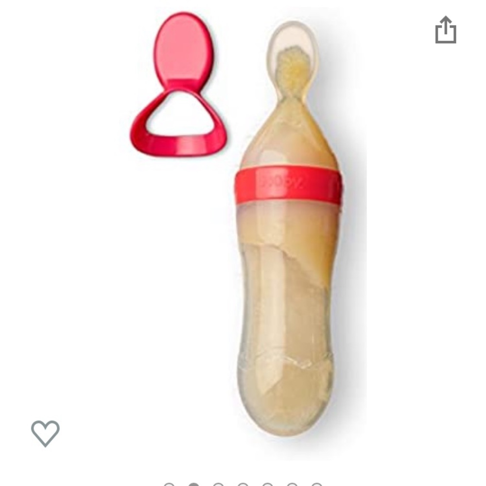NWT Nuby Natural Touch Squeeze Feeder Red